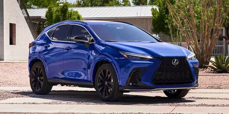 A blue 2025 Lexus NX 450h+.