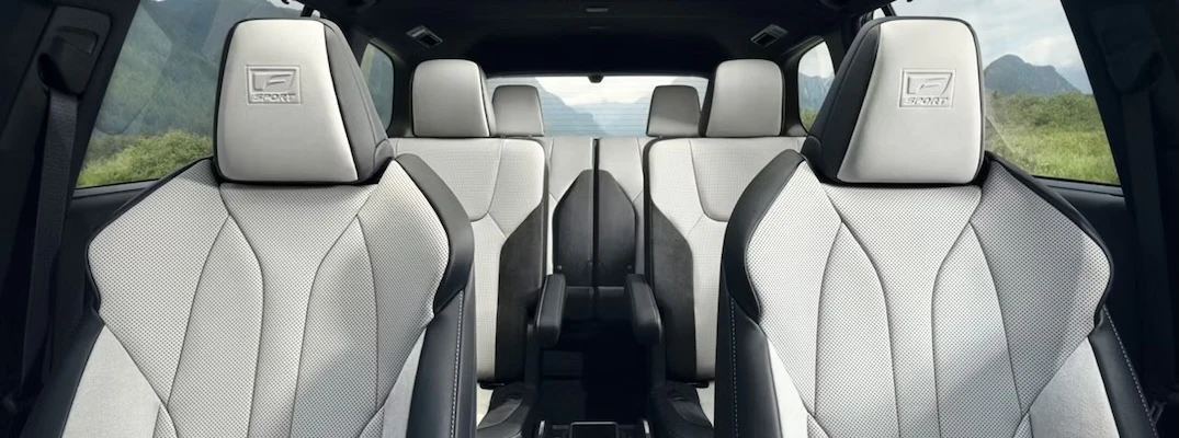 An interior view of all three rows of seating in the 2026 Lexus TX.